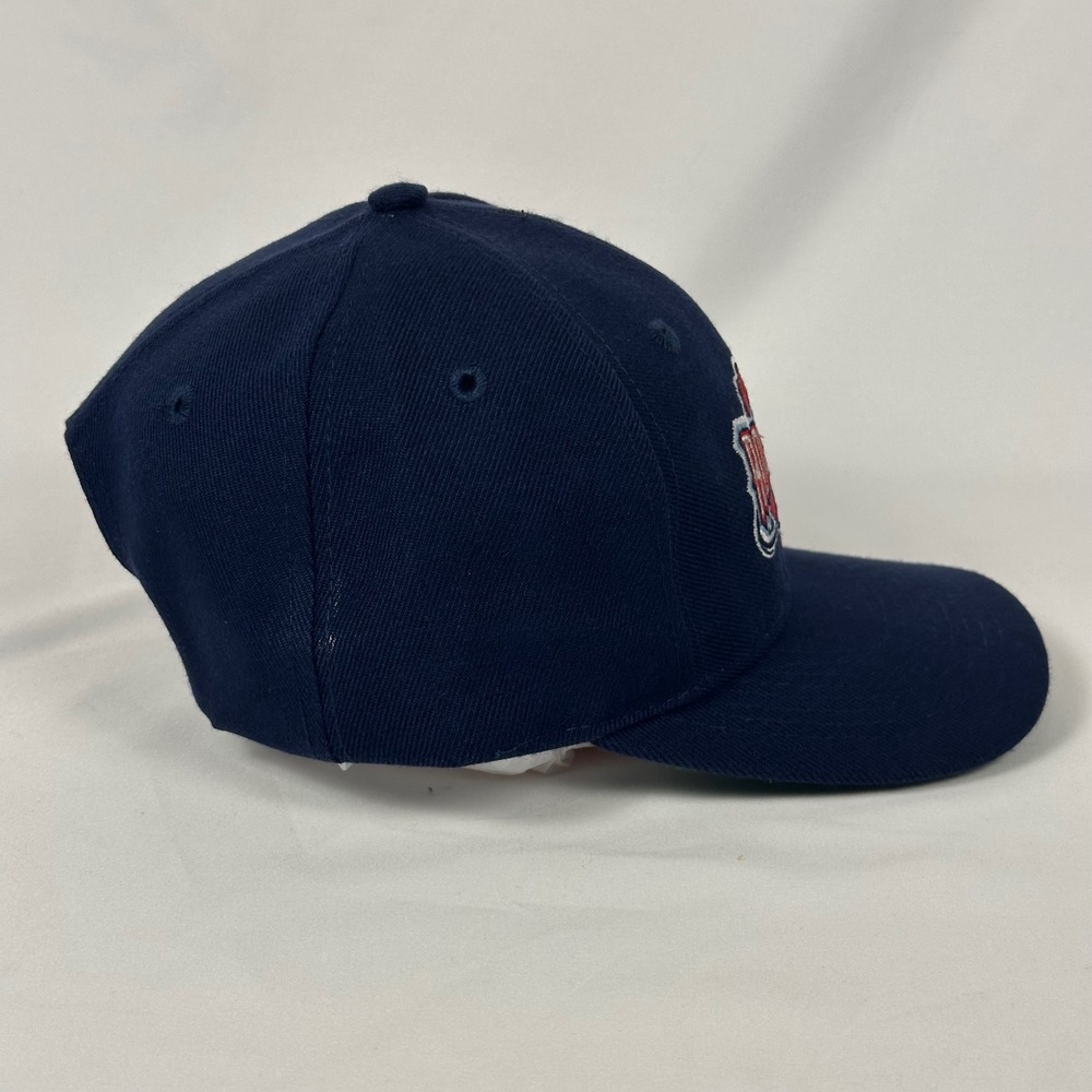 Vintage 90s Houston Rockets Snapback Hat Navy Rocket Green Underbill NBA Cap - Picture 5 of 11